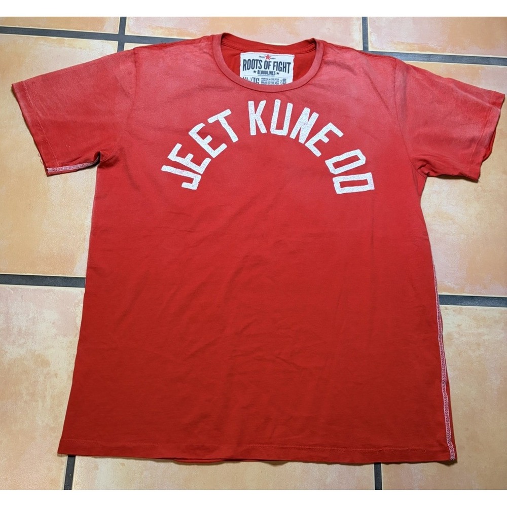 Roots Of Fight Bloodline Size XL Jeet Kune Do Bruce Lee Red T-Shirt Martial Arts